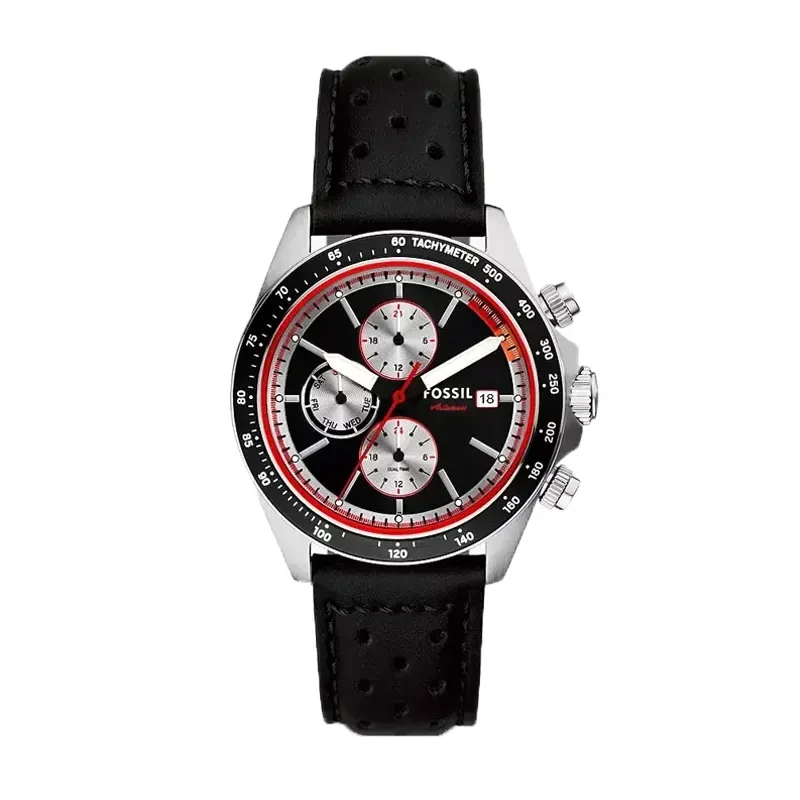 Fossil Autocross Black Dial Leather Men’s Watch-BQ2888